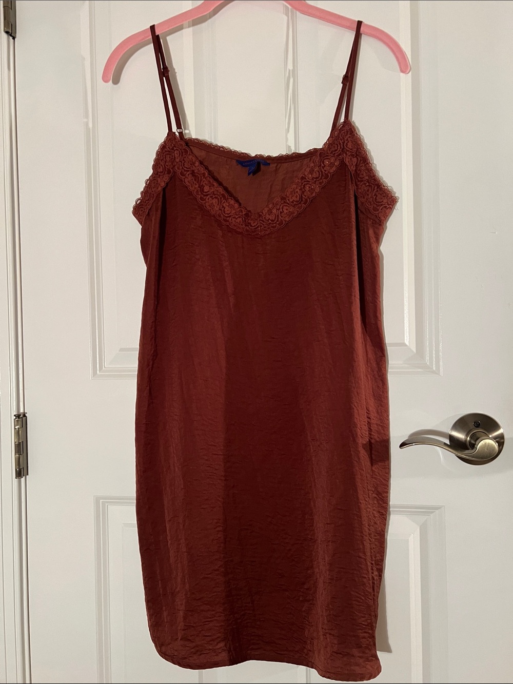 Aeropostale Lace-Trim Nightgown Brown / Rust Size Large